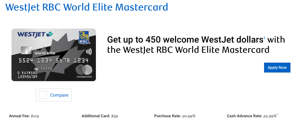 Westjet WE Mastercard
