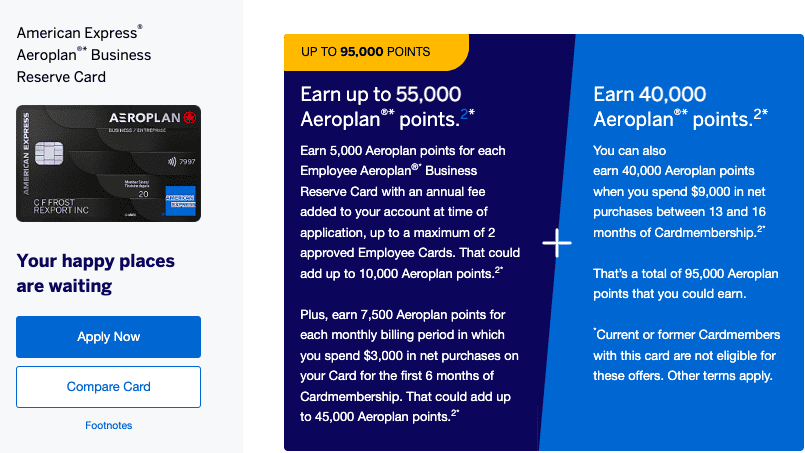 AMEx Aeroplan Business Reserve